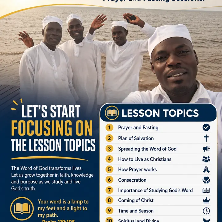 Agape GLA Church lesson topics poster